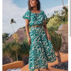 Marine Layer | Corrine Double Cloth 100% Cotton Maxi Skirt Size XS